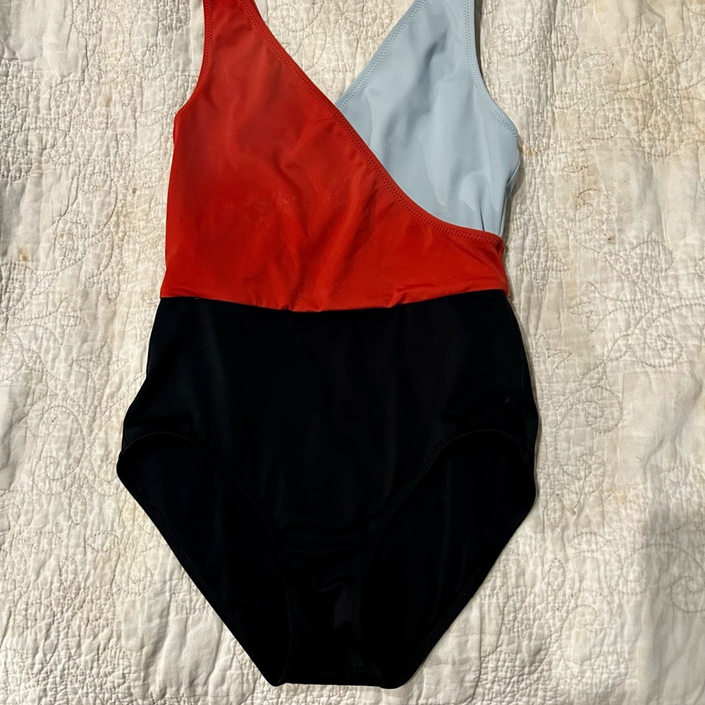 Solid And Striped Ballerina Multicolored Bathing … - image 3